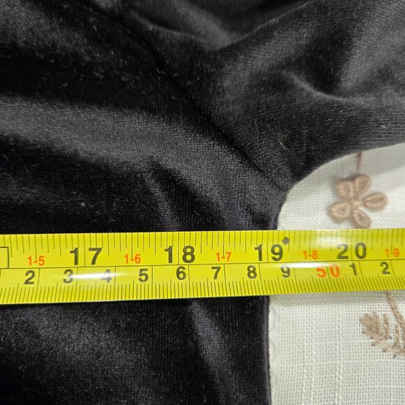Vintage Shenanigans Black Velvet Dress Embroider Flower Fairy Grunge Whimsygoth - Picture 5 of 6